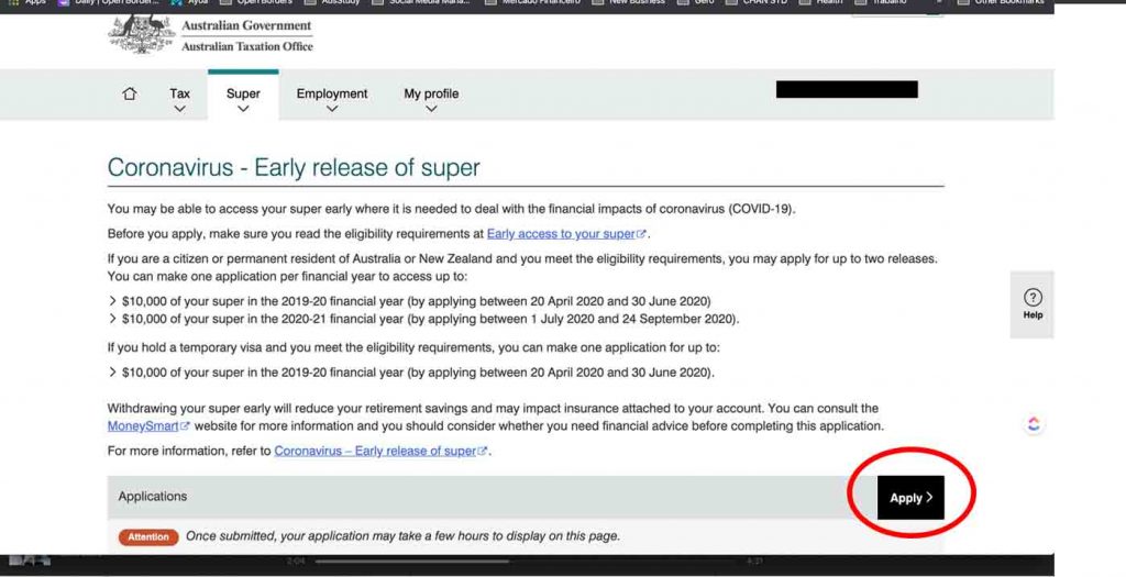 Step 3 How to access superannuation early in the ATO portal