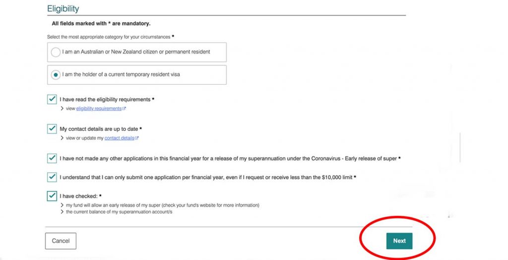 Step 4 How to access superannuation early in the ATO portal