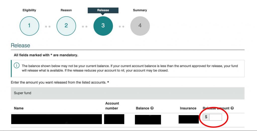 Step 6 How to access superannuation early in the ATO portal
