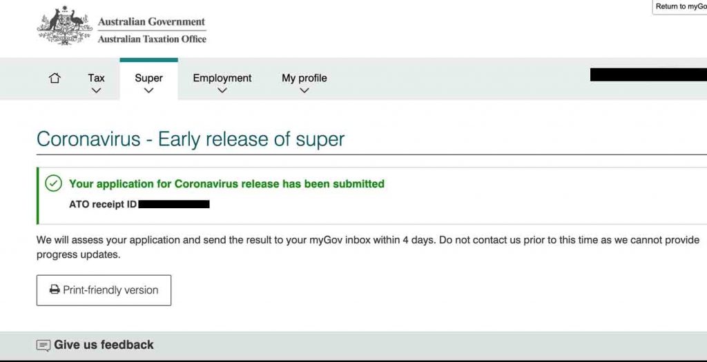 Step 8 How to access superannuation early in the ATO portal